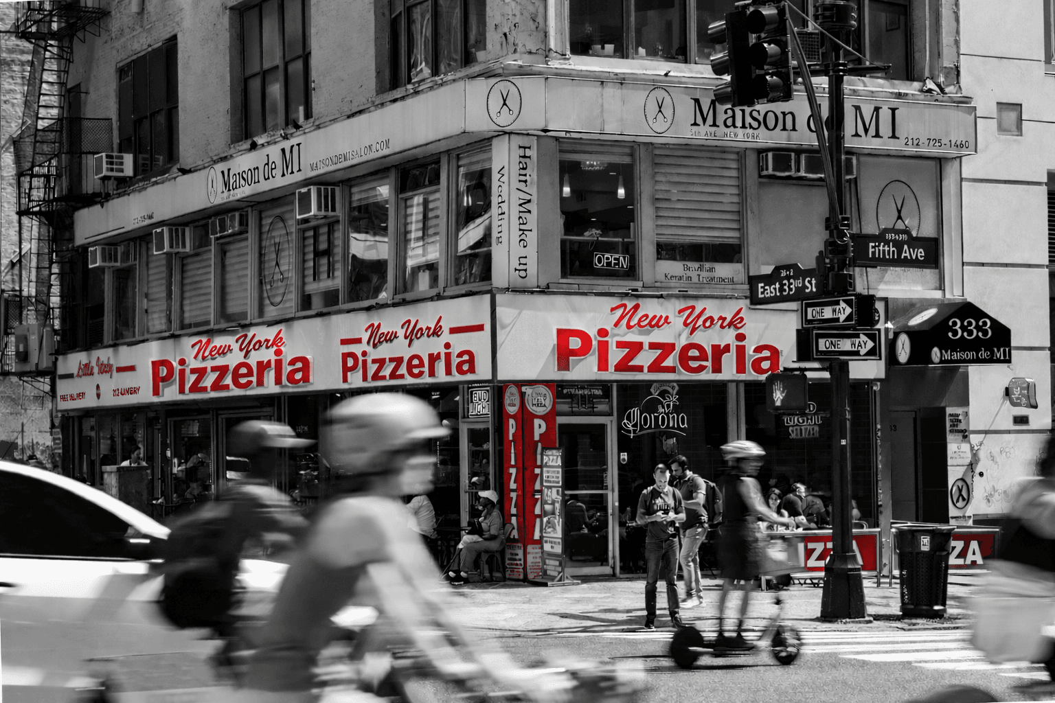 N.Y Pizzeria storefront in Arlington, TX serving authentic halal New York style pizza